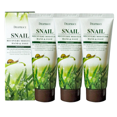 Крем для ног и рук с муцином улитки DEOPROCE MOISTURE HAND & FOOT SNAIL RECOVERY 100мл Крем для ног и рук с муцином улитки DEOPROCE MOISTURE HAND & FOOT SNAIL RECOVERY 100мл