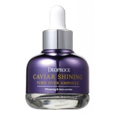 Сыворотка для лица с экстрактом икры акулы DEOPROCE CAVIAR SHINING TURN OVER AMPOULE 30гр